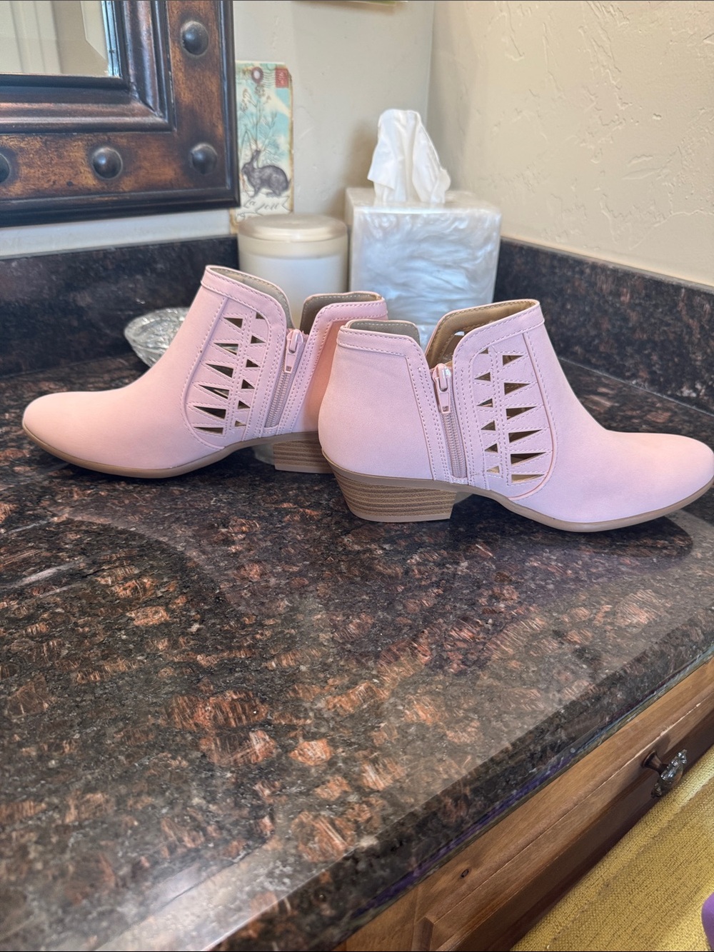 Soda Pink Cutout Ankle Booties - Picture 5 of 5